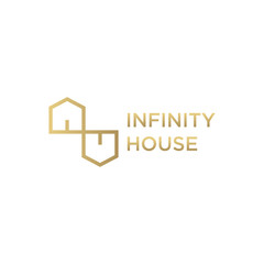 Infinity house logo icon vector.