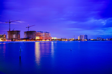  Florida Tampa  bay beach night landscape 