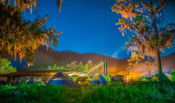Camping at night, Parque nacional Jos&eacute; del Carmen Ram&iacute;rez, Valle del tetero, over 1500 meters above sea level.