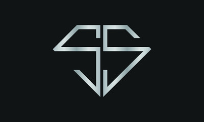 Diamond Shaped Letter S or Letter SS Iconic Logo Design, logo design for Jewelry Company Store.