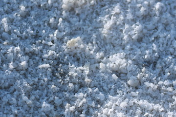 sea salt on a black background