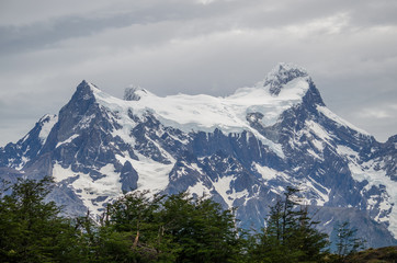 Fototapeta premium Rocky Mountains with snow
