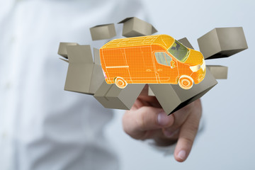 logistics and delivery concept digital 3d.