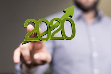 business year 2020 up goals and success illustration