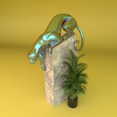 pantera panther marmore marble yellow amarelo © Lucas