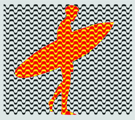 brazilian surfer print embroidery graphic design vector art