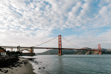 Golden gate bridge at Crissy field, San Francisco, California