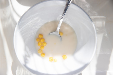 Empty bowl of cereal