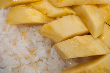 
Mango sticky rice, available in the summer