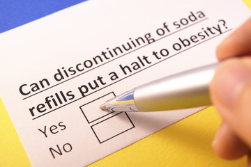 Can discontinuing of refills put a halt to obesity? Yes or no?