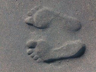 footprint in sand