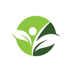 Ecology logo vector icon