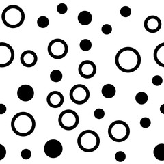 Nahtloses Muster der Kreise. Zufällige Punkte Textur Hintergrund.