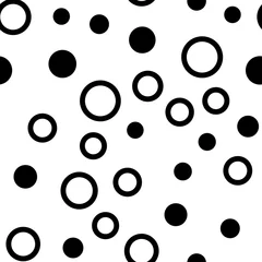 Behang Cirkels Cirkels naadloos patroon. Willekeurige stippen textuur achtergrond.