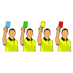 illustration, the referee brought his card