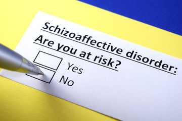 Obraz premium Schizoaffective disorder: Are you at risk? Yes or no?