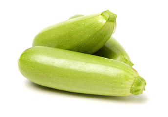 zucchini courgette isolated on white background 