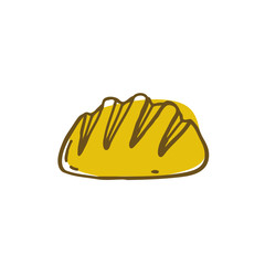 bread doodle icon