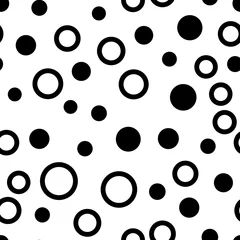 Foto op Plexiglas Cirkels naadloos patroon. Willekeurige stippen textuur achtergrond. © Matias