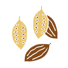 cocoa bean doodle icon