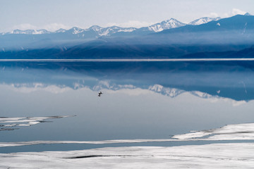 Melting ice on Lake Baikal