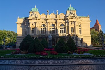 A wonderful view of Juliusz Słowacki Theatre in Kracow (Poland)