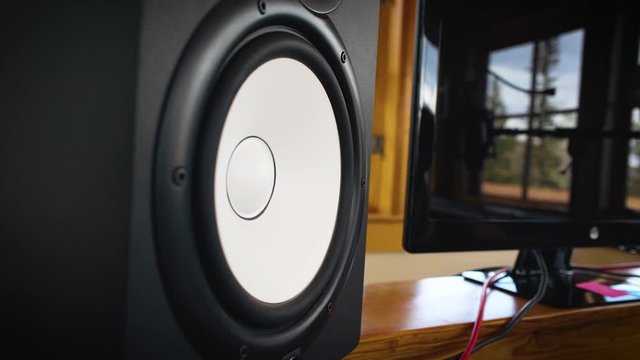 Speaker vibrates from loud music and strong bass