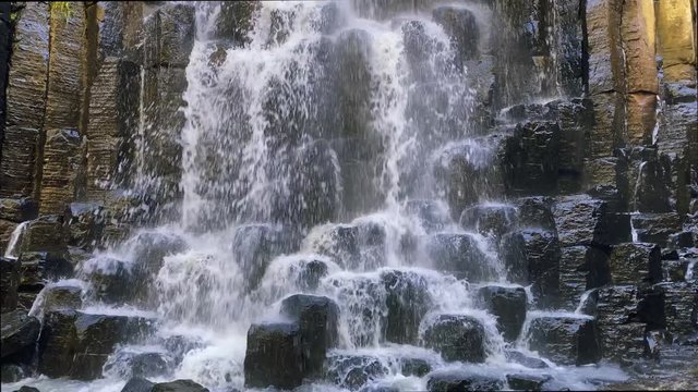 basaltic prisms of santa mar&iacute;a regla - Mexico