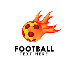 Vector illustration for football design with fire