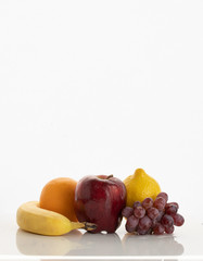 healthy fresh fruit isolated on white background