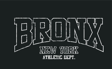 Bronx print embroidery graphic design vector art - obrazy, fototapety, plakaty