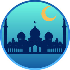 islamic mosque in the night