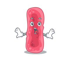 Cartoon design style of shigella sonnei has a surprised gesture