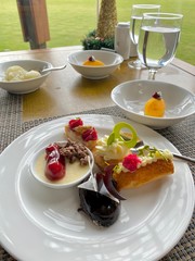 breakfast with bread and jam