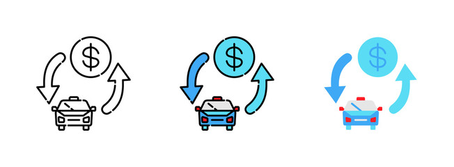 update or refresh or change icon set isolated on white background for web design