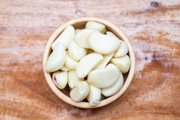 close up garlic ingredient for cooking