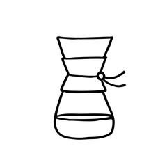 Fototapeta na wymiar doodle icon. alternative coffee maker. device for brewing coffee