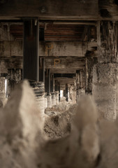 Looking at and under the Semaphore jetty in Adelaide South Australia late afternoon sunset