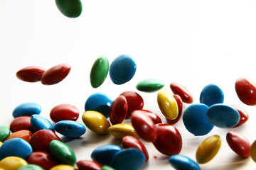 Colorful milk chocolate candies