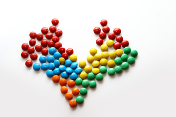 Colorful milk chocolate candies