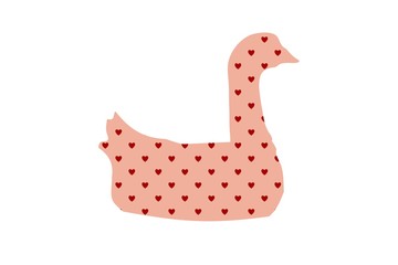 swan logo on white background - illustration design 