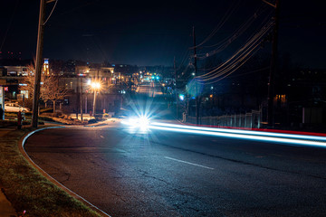 Fototapeta premium night traffic in city