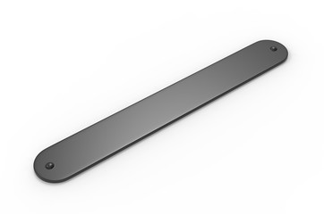 Blank Wide Silicone Rubber Slap Bracelet For branding and Mock up. 3d render illustration.