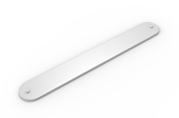 Blank Wide Silicone Rubber Slap Bracelet For branding and Mock up. 3d render illustration.