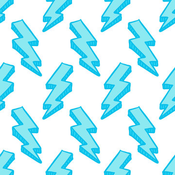 lightning seamless doodle pattern