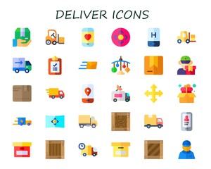 deliver icon set