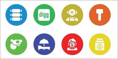 Fototapeta premium filled icon set