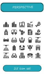 perspective icon set
