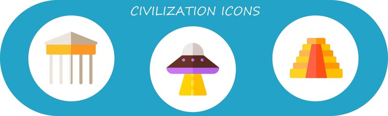 civilization icon set