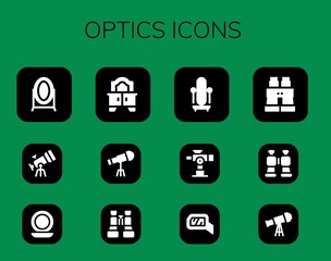 optics icon set